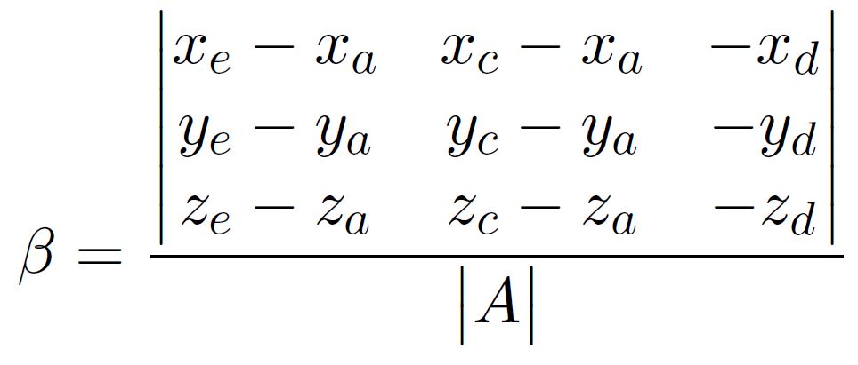 Crammer solution for beta