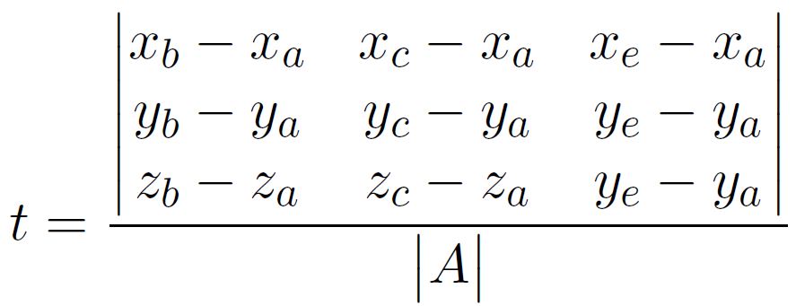 Crammer solution for t